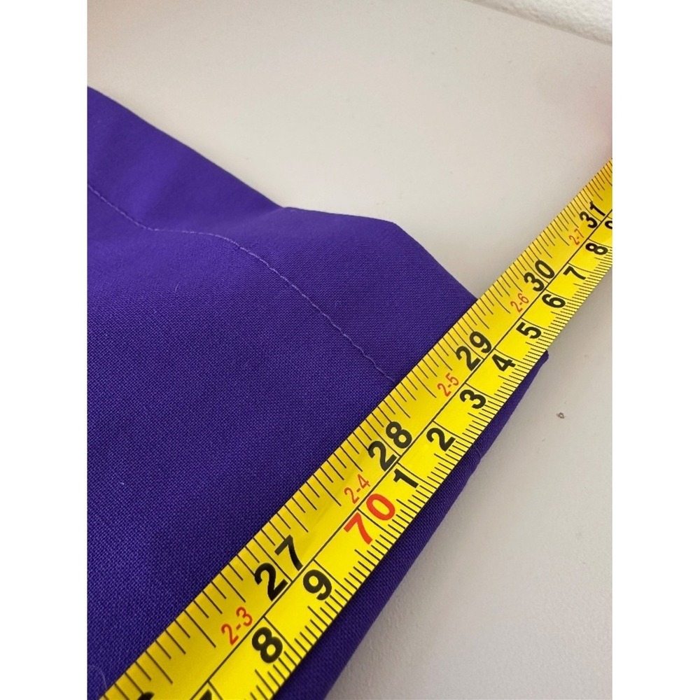 Theory Pleated Low-Rise Wide Leg Pant in Good Wool - Blue Iris (Purple) | Size 2 - Picture 12 of 12